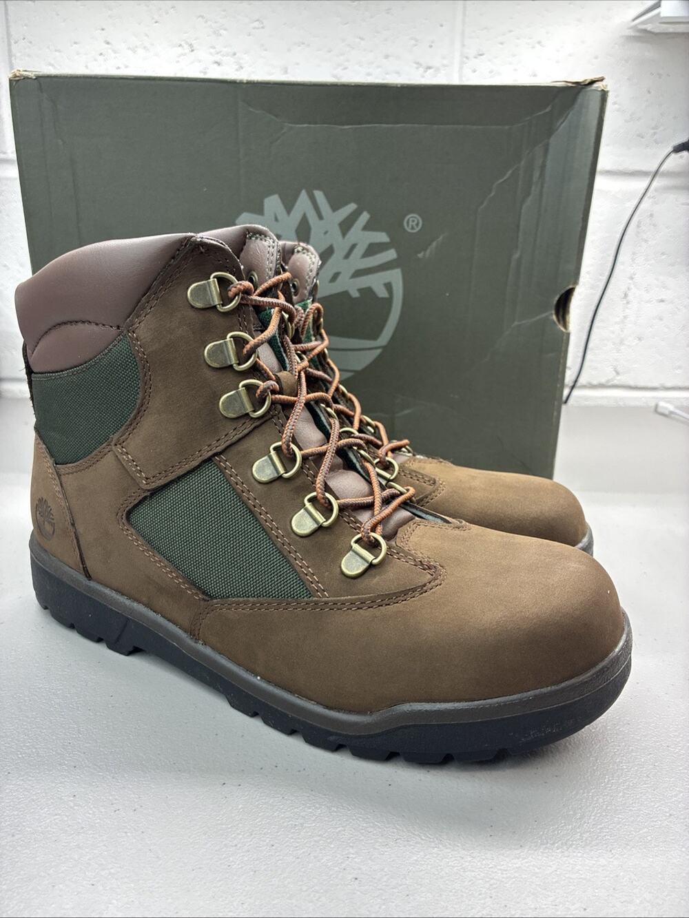 Timberland Field Boot 6in Junior - Size 6.5 044992 214 New In Box Beef Broccoli